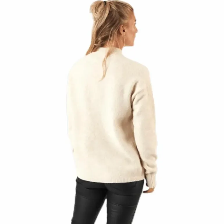 Skyla Ls O-Neck Wool Knit Grey
