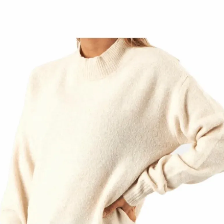 Skyla Ls O-Neck Wool Knit Grey