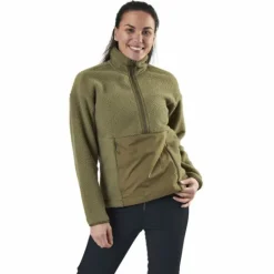 Snowshelter Teddy Half Zip Green