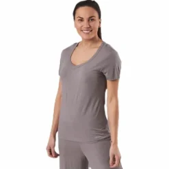 Sophisticated Modal S/S V-Neck Beige