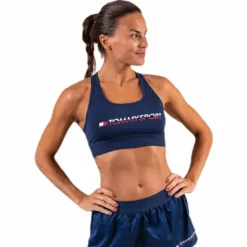 Sports Bra Medium Tri Logo Blue