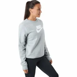 Sportswear Club Fleece Women's Crew DK GREY HEATHER/WHITE