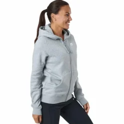 Sportswear Club Fleece Women's Full-Zip Hoodie DK GREY HEATHER/WHITE