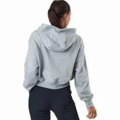 Sportswear Club Fleece Women's Cropped Hoodie DK GREY HEATHER/WHITE