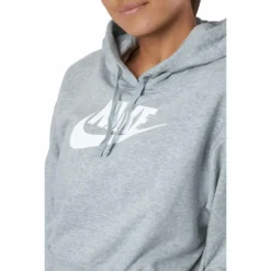 Sportswear Club Fleece Women's Cropped Hoodie DK GREY HEATHER/WHITE