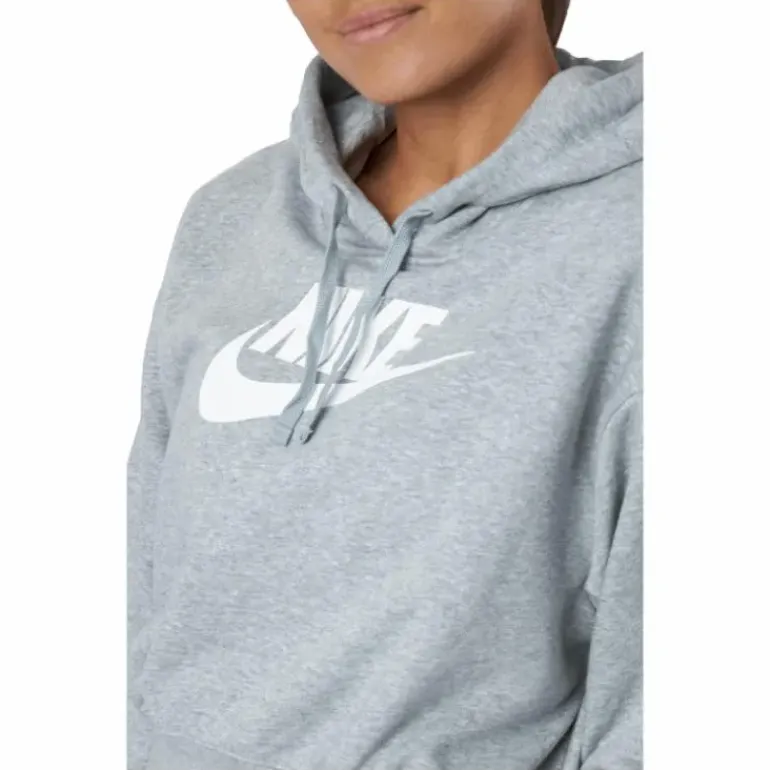 Sportswear Club Fleece Women's Cropped Hoodie DK GREY HEATHER/WHITE