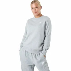 Sportswear Club Fleece Women's Crew DK GREY HEATHER/WHITE