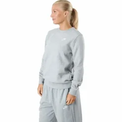 Sportswear Club Fleece Women's Crew DK GREY HEATHER/WHITE