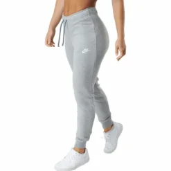 Sportswear Club Fleece Women's Mid-Rise Pants DK GREY HEATHER/WHITE