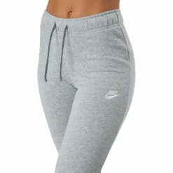 Sportswear Club Fleece Women's Mid-Rise Pants DK GREY HEATHER/WHITE