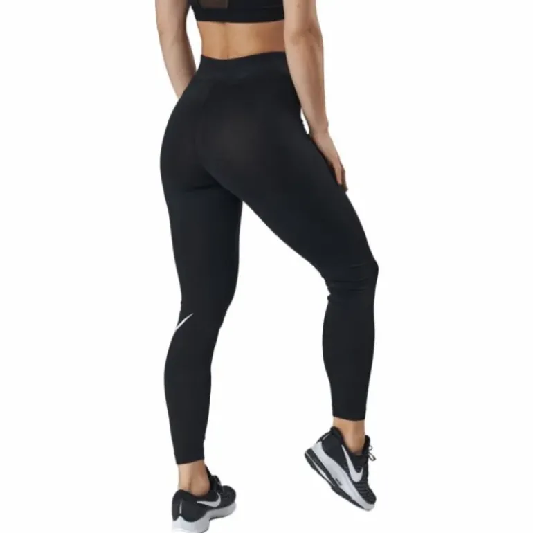 Sportswear Essential Women's High-Waisted Logo Leggings BLACK/WHITE