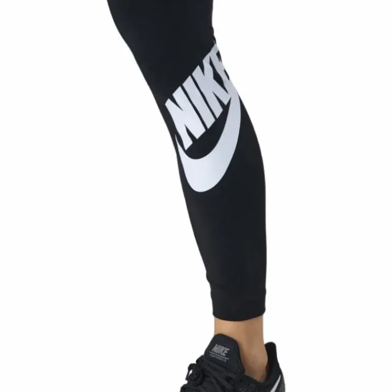Sportswear Essential Women's High-Waisted Logo Leggings BLACK/WHITE