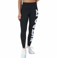 Sportswear Essential Women's High-Waisted Graphic Leggings BLACK/WHITE