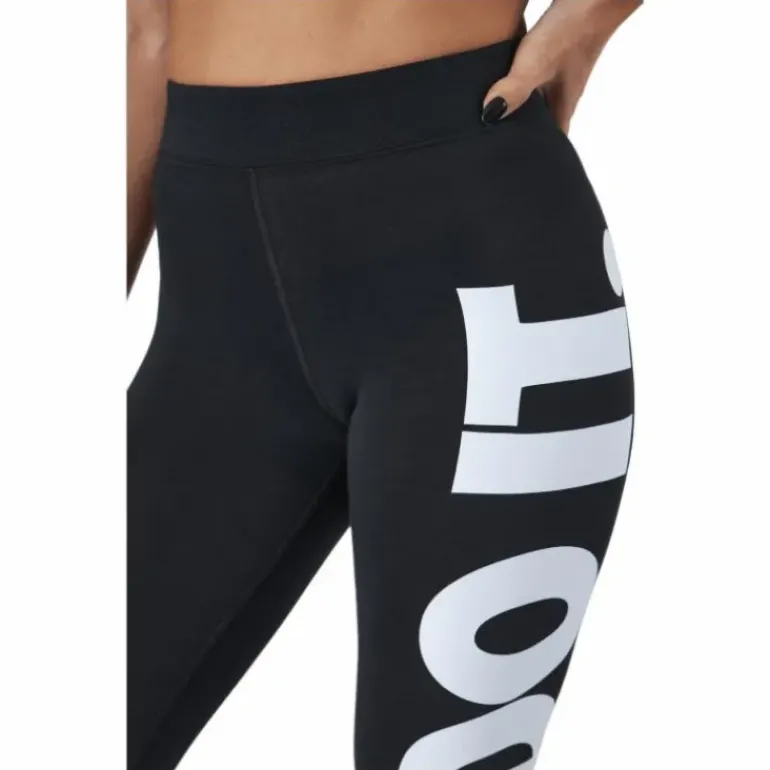 Sportswear Essential Women's High-Waisted Graphic Leggings BLACK/WHITE
