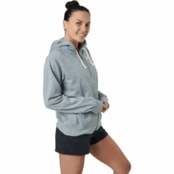 Sportswear Gym Vintage Women's Full-Zip Hoodie DK GREY HEATHER/WHITE