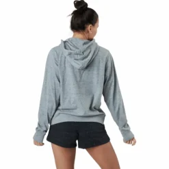 Sportswear Gym Vintage Women's Full-Zip Hoodie DK GREY HEATHER/WHITE