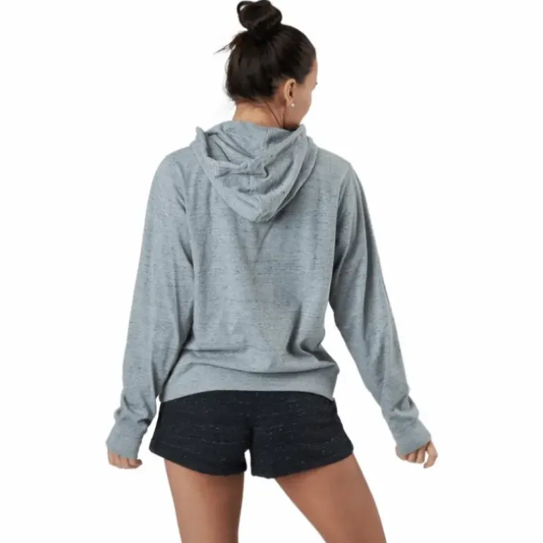 Sportswear Gym Vintage Women's Full-Zip Hoodie DK GREY HEATHER/WHITE