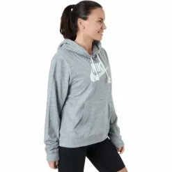 Sportswear Gym Vintage Women's Pullover Hoodie DK GREY HEATHER/WHITE
