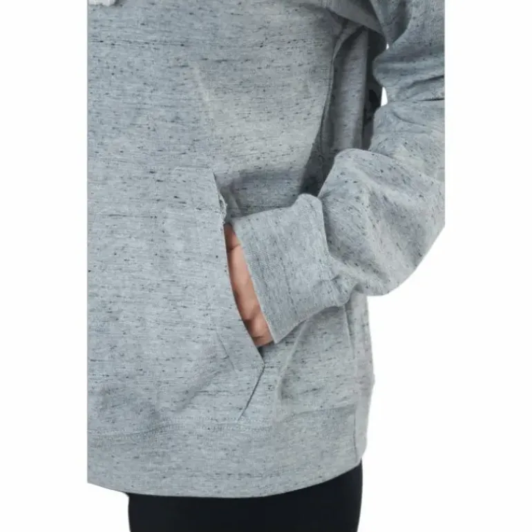 Sportswear Gym Vintage Women's Pullover Hoodie DK GREY HEATHER/WHITE