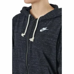 Sportswear Gym Vintage Women's Full-Zip Hoodie BLACK/WHITE