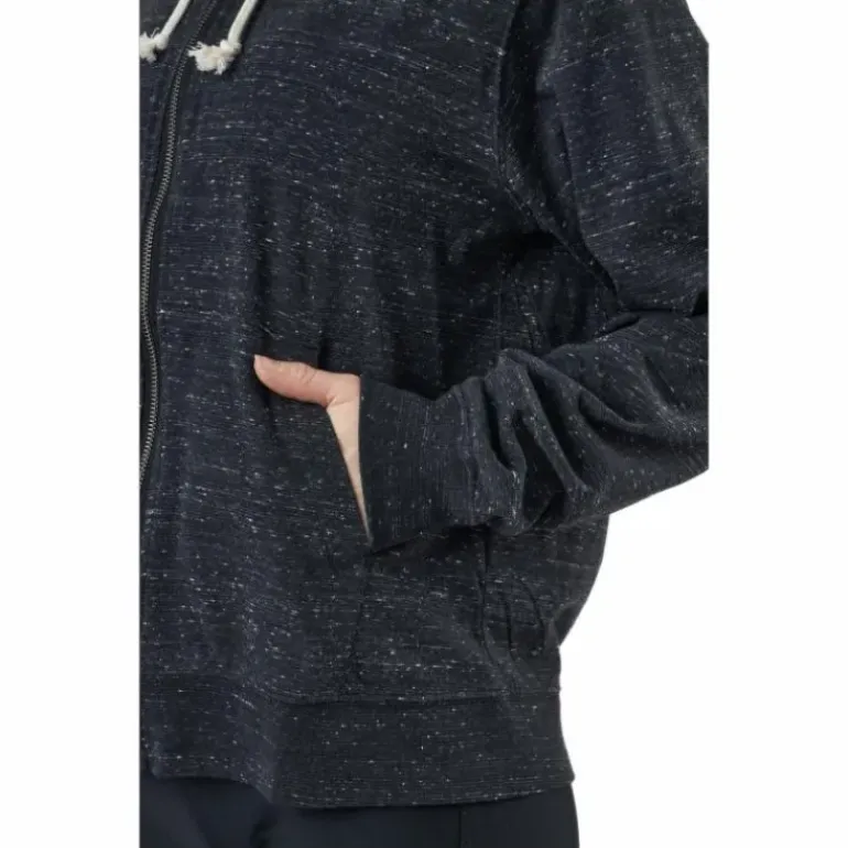 Sportswear Gym Vintage Women's Full-Zip Hoodie BLACK/WHITE