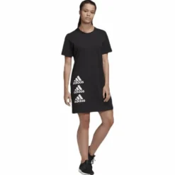 Stack T Dress White/Black