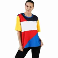 Statement Colourblock T-Shirt Red
