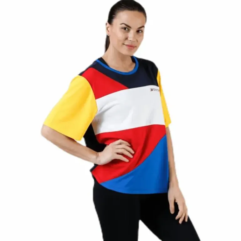 Statement Colourblock T-Shirt Red