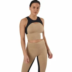 Sthlm Overlap Crop Top Beige