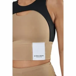Sthlm Overlap Crop Top Beige