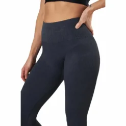Stonewash Seamless Leggings Black/Grey