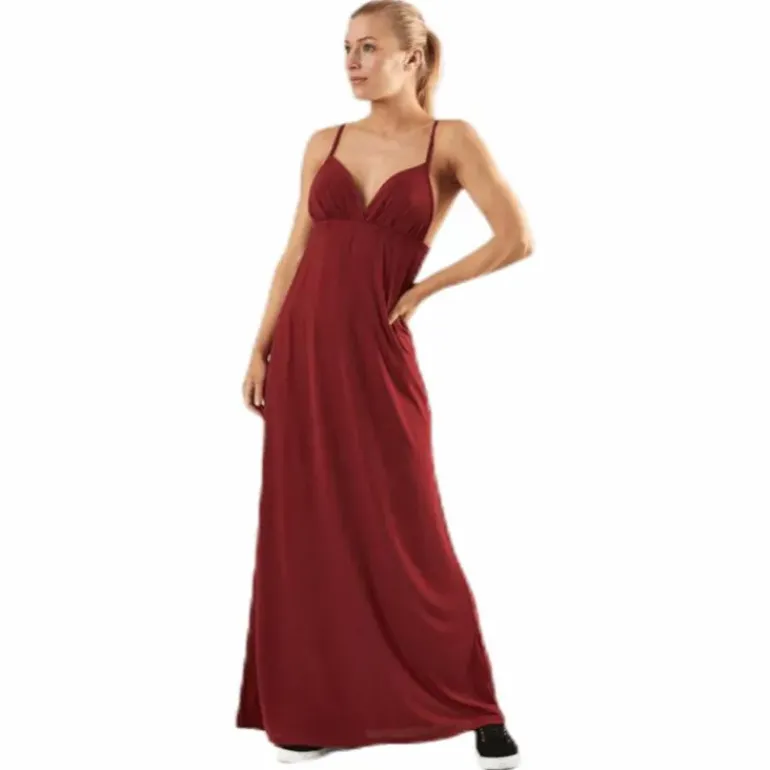 Strap Ankle Dress Red