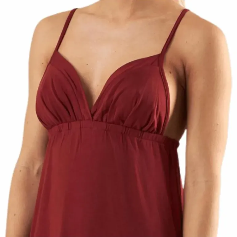 Strap Ankle Dress Red
