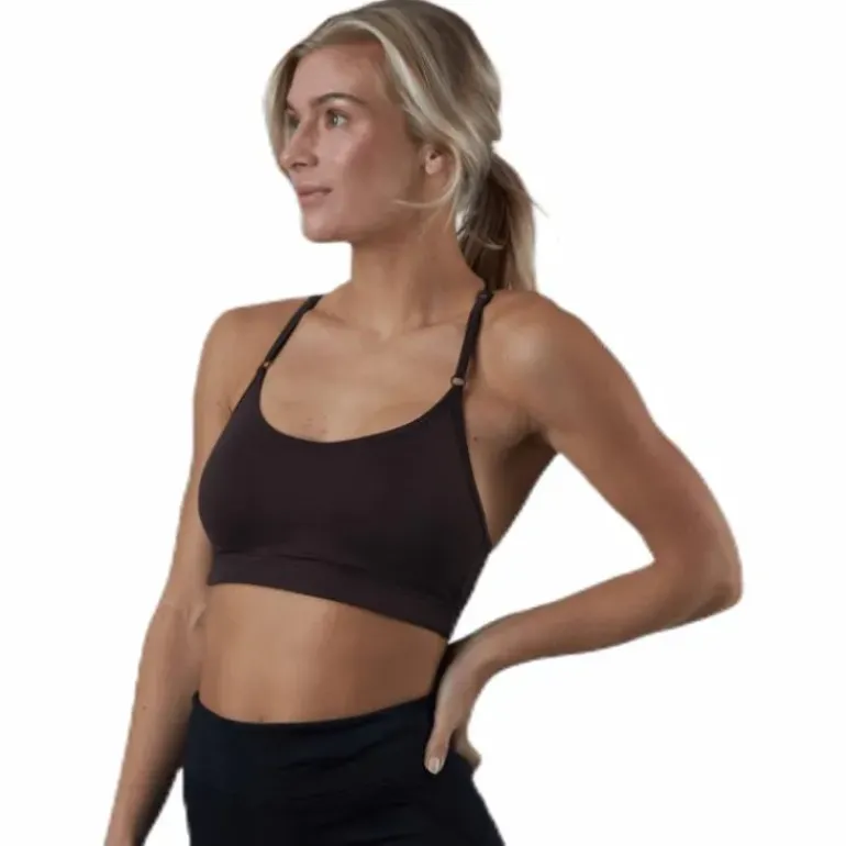 Strappy Sports Bra Brown