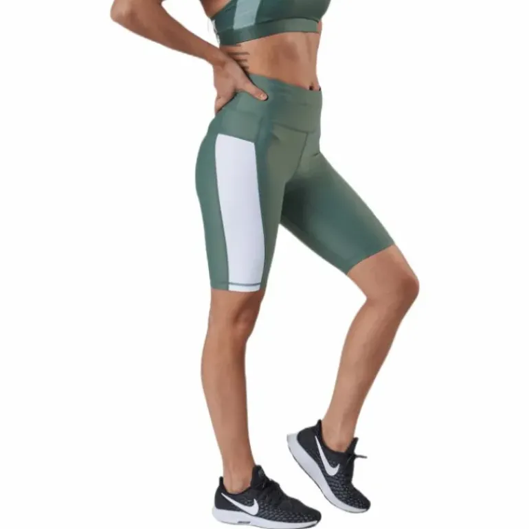 Stripe Bike Shorts Green