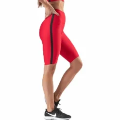 Stripe Bike Tights Red
