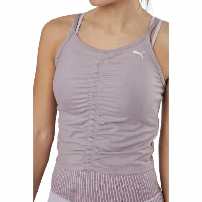 Studio Foundation Ruched Tank Quail Heather