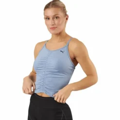 Studio Foundation Ruched Tank Filtered Ash