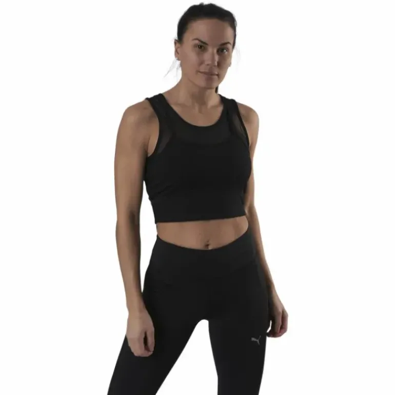 Studio Layered Crop Top Black