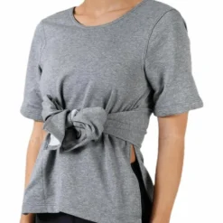 Studio SS Wrap Top Black/Grey