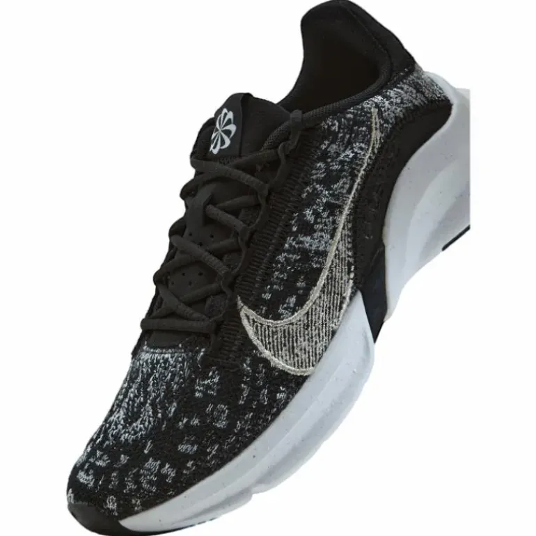 SuperRep Go 3 Flyknit Next Nature Women's Training Shoes BLACK/METALLIC SILVER-WHITE
