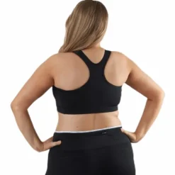 Swoosh Icon Clash Bra Plus White/Black