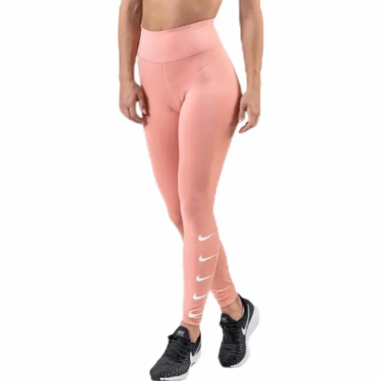 Swoosh Run Tight Pink/White