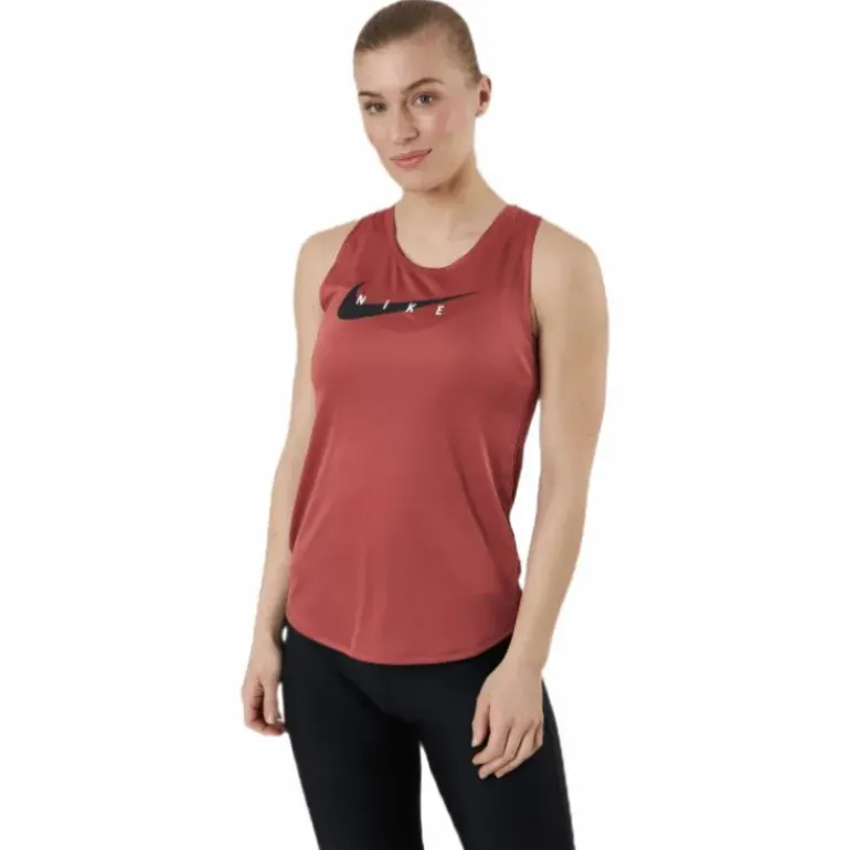 Swoosh Running Tank Red