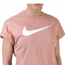 Swoosh SS Crop Top Red