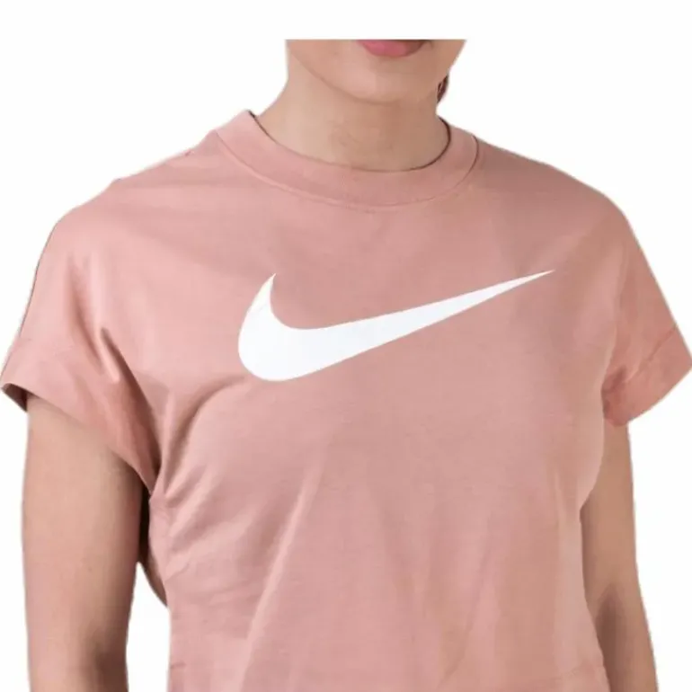 Swoosh SS Crop Top Red