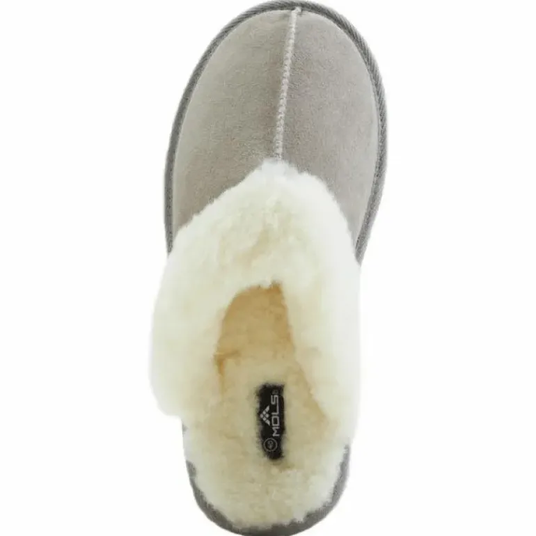 Tamara W Warm Leather Slipper Chateau Gray