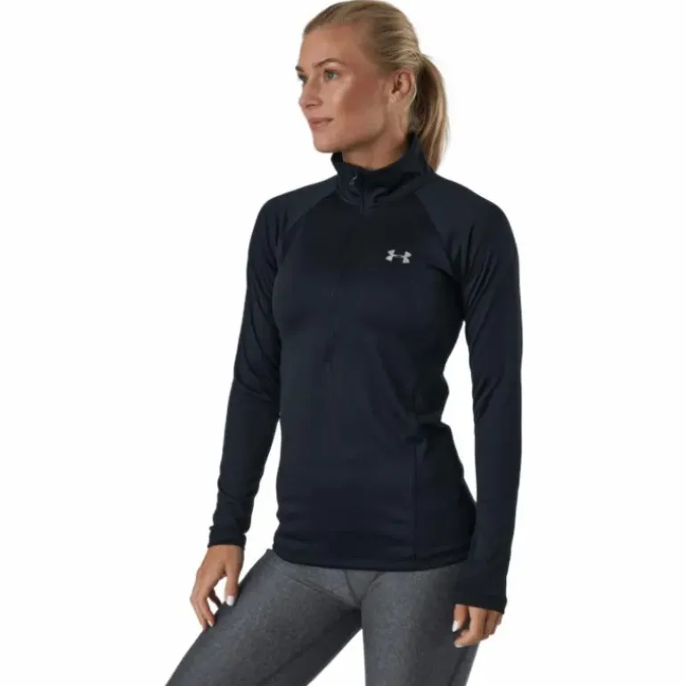 Tech 1/2 Zip - Solid Black
