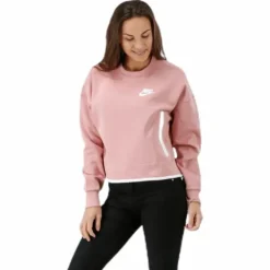 Tech Fleece Crew Pink/White
