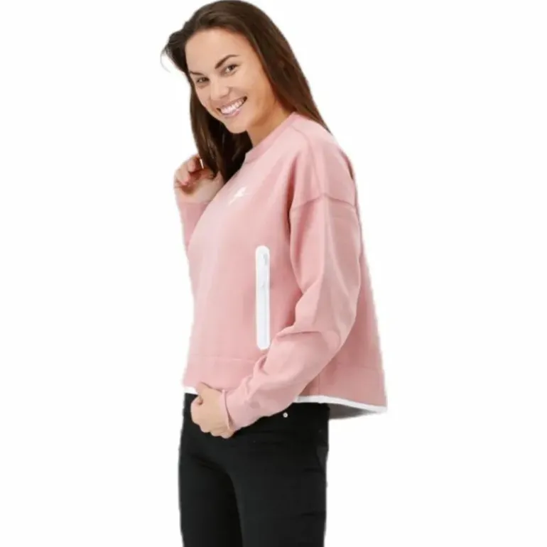 Tech Fleece Crew Pink/White